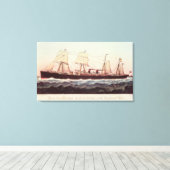 Guion Line Steamship Arizona Canvas Afdruk (Insitu (Houten vloer))