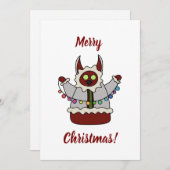 Guirlande Kerstmonster Feestdagenkaart (Voorkant / Achterkant)