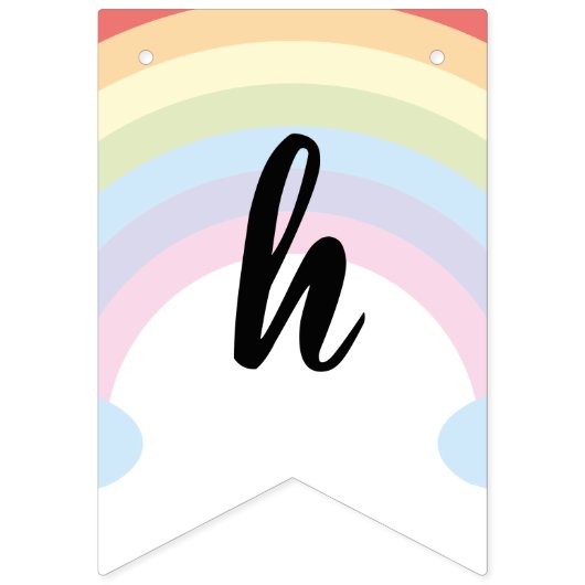 Guirnalda feliz cumpleaños dibujo de Arco Iris Vlaggetjes (Eerste vlag)