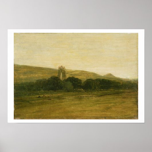 Guisborough Priory, c.1801-02 (olie op canvas) Poster (Voorkant)