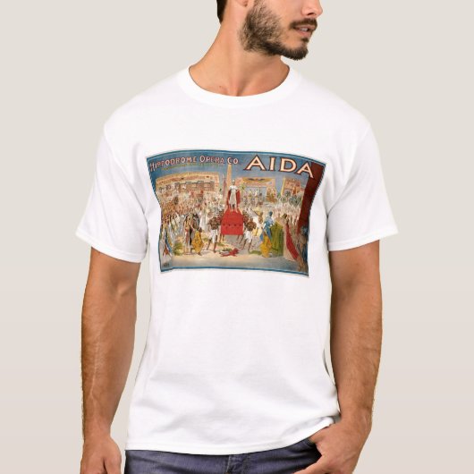 Guiseppe Verdi Aida 1908 Hippodrome T-shirt (Voorkant)