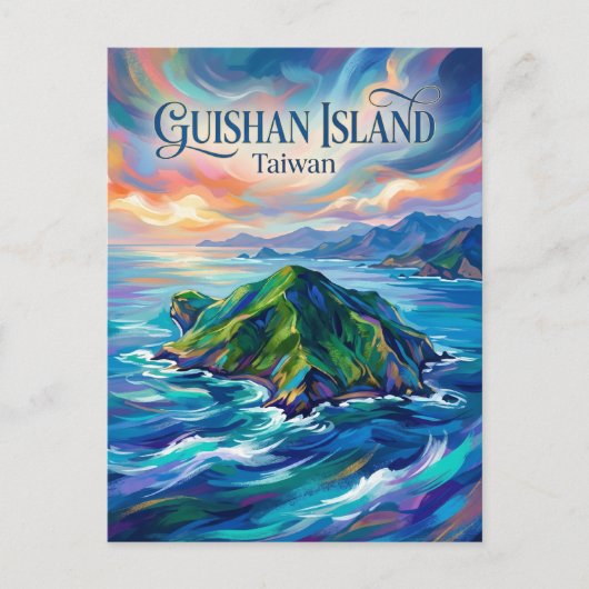 Guishan-eiland Taiwan Briefkaart (Voorkant)