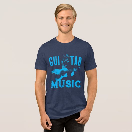 Guitaar Man Tri-Blend Shirt (Voorkant volledig)