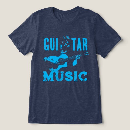 Guitaar Man Tri-Blend Shirt (Design voorkant)