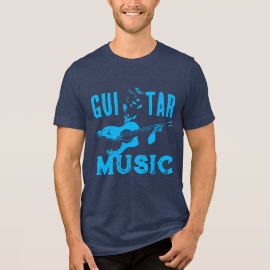 Guitaar Man Tri-Blend Shirt (Voorkant)