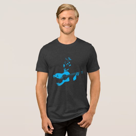 Guitaar Man Tri-Blend Shirt (Voorkant volledig)
