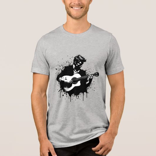 Guitaar Man Tri-Blend Shirt (Voorkant)