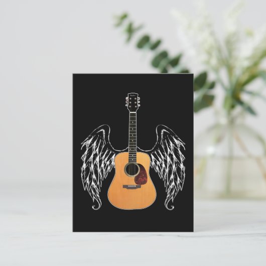 Guitaar met scharnierend briefkaart (Staand voorkant)