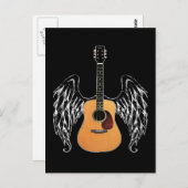 Guitaar met scharnierend briefkaart (Voorkant / Achterkant)