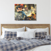 Guitaar Player in Cowboy Pet Canvas Afdruk (Insitu (Slaapkamer))