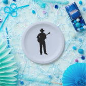 Guitaar Player met Pet Papieren Bordje (Feest)