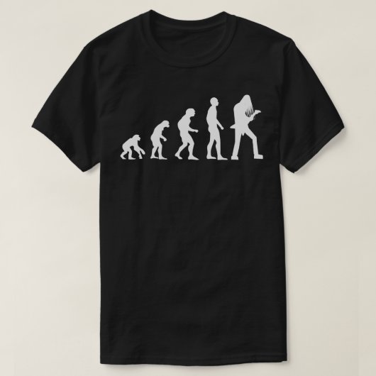 Guitaar van aap tot man t-shirt (Design voorkant)