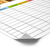 Guitaarbak/Tijdschema Poster (Hoek)