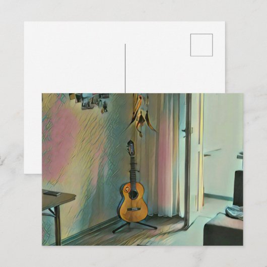 Guitaarcadeaus voor haar briefkaart (Voorkant / Achterkant)