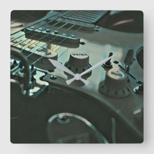 Guitaarcadeaus voor vriendje vierkante klok