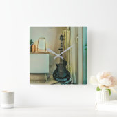 Guitaargeschenken voor vader vierkante klok (Huis)