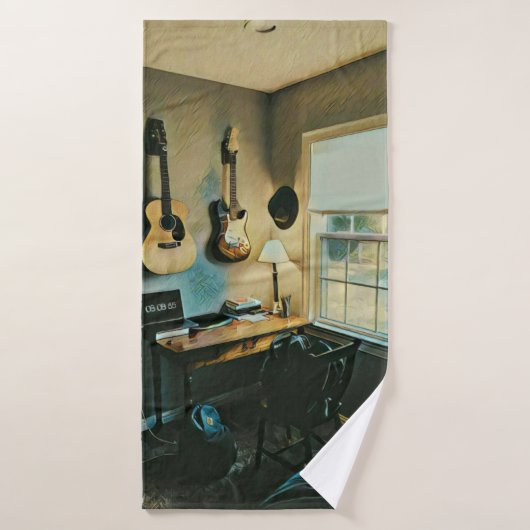 Guitaargeschenken voor vriendin bad handdoek (Badhanddoek)