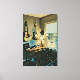 Guitaargeschenken voor vriendin canvas afdruk