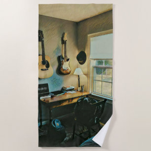 Guitaargeschenken voor vriendin strandlaken