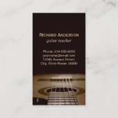 Guitaarles - Klassieke gitaarfoto Visitekaartje (Achterkant)