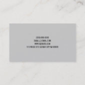 Guitaarles, muziek, instrumentinstructeur visitekaartje (Achterkant)