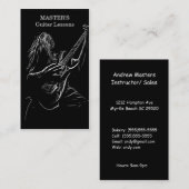 Guitaarlessen/Visitekaartjes voor verkoop Visitekaartje (Voorkant / Achterkant)