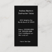 Guitaarlessen/Visitekaartjes voor verkoop Visitekaartje (Achterkant)