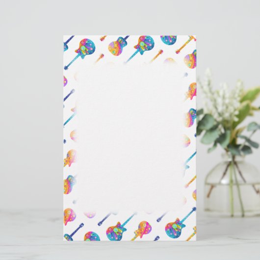 Guitaarreflecties Briefpapier (Staand voorkant)