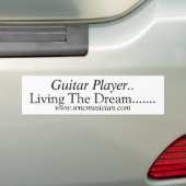 Guitaarspeler sticker (Op auto)