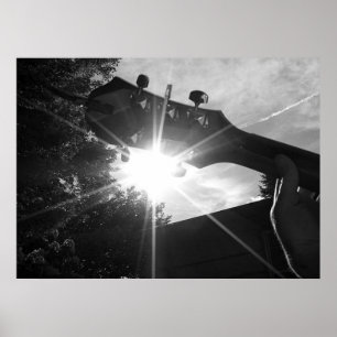 Guitaarstrings en zonneschijn poster