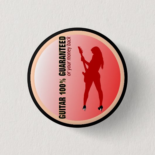 Guitar 100% gegarandeerd ronde button 3,2 cm (Voorkant)