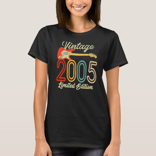Guitar 17 jaar oude Vintage 2005 T-shirt (Voorkant)