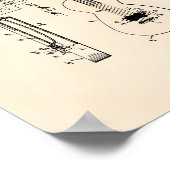 Guitar 1941 Patent Art Old Peper Poster (Hoek)