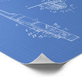 Guitar 1955 Patent Art Blueprint Poster (Hoek)