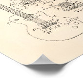 Guitar 1955 Patent Art - Old Peper Poster (Hoek)