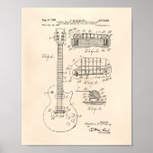 Guitar 1955 Patent Art - Old Peper Poster (Voorkant)