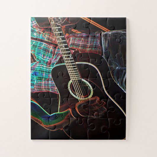 Guitar 1 11x14 30pc jpcn legpuzzel (Verticaal)