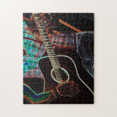 Guitar 1 boogstraal1 legpuzzel (Verticaal)