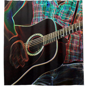 Guitar 1 sccn douchegordijn