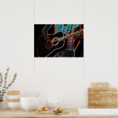 Guitar 1-wapn poster (Keuken)