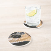 GUITAR 1 ZANDSTEEN ONDERZETTER (Zijkant)