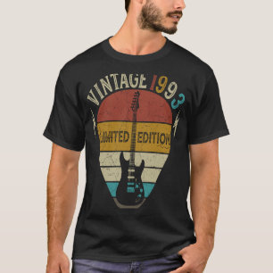 Guitar 29 jaar oude Vintage 1993 29e verjaardag T-shirt