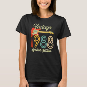 Guitar 34 jaar oude Vintage 1988 T-shirt
