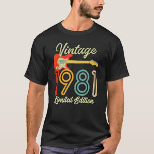 Guitar 41 jaar oude Vintage 1981 T-shirt