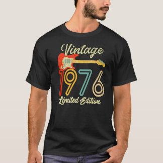 Guitar 46 jaar oude Vintage 1976 T-shirt