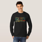Guitar 49 jaar oude Vintage 1973 T-shirt (Voorkant volledig)