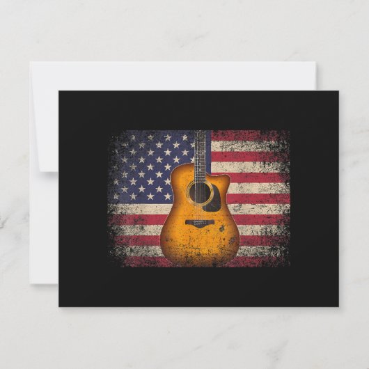 Guitar 4 juli Gift American Flag USA - Counter (Voorkant)