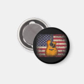 Guitar 4 juli Gift American Flag USA - Counter Magneet (Voorkant / Achterkant)