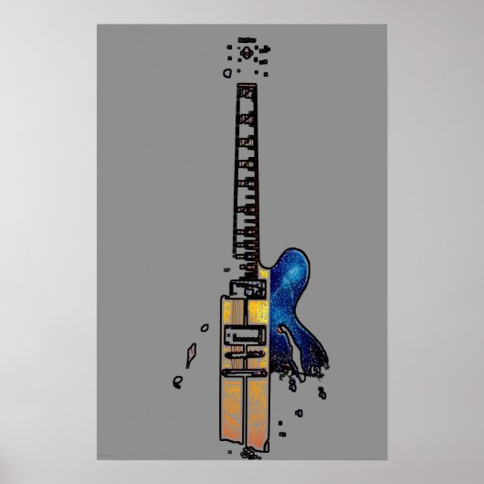 Guitar 4-wapn poster (Voorkant)