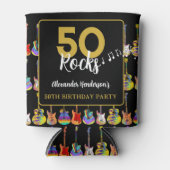 guitar 50e verjaardagsfeest Rock en Roll Blikjeskoeler (Voorkant)
